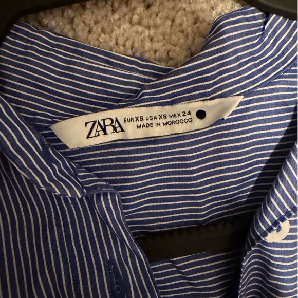 Zara Blue Button-Up Maxi Dress - Picture 2 of 5